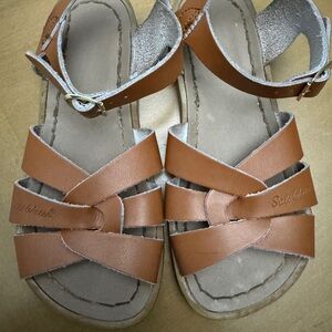 Salt Water Brown Leather Sandals